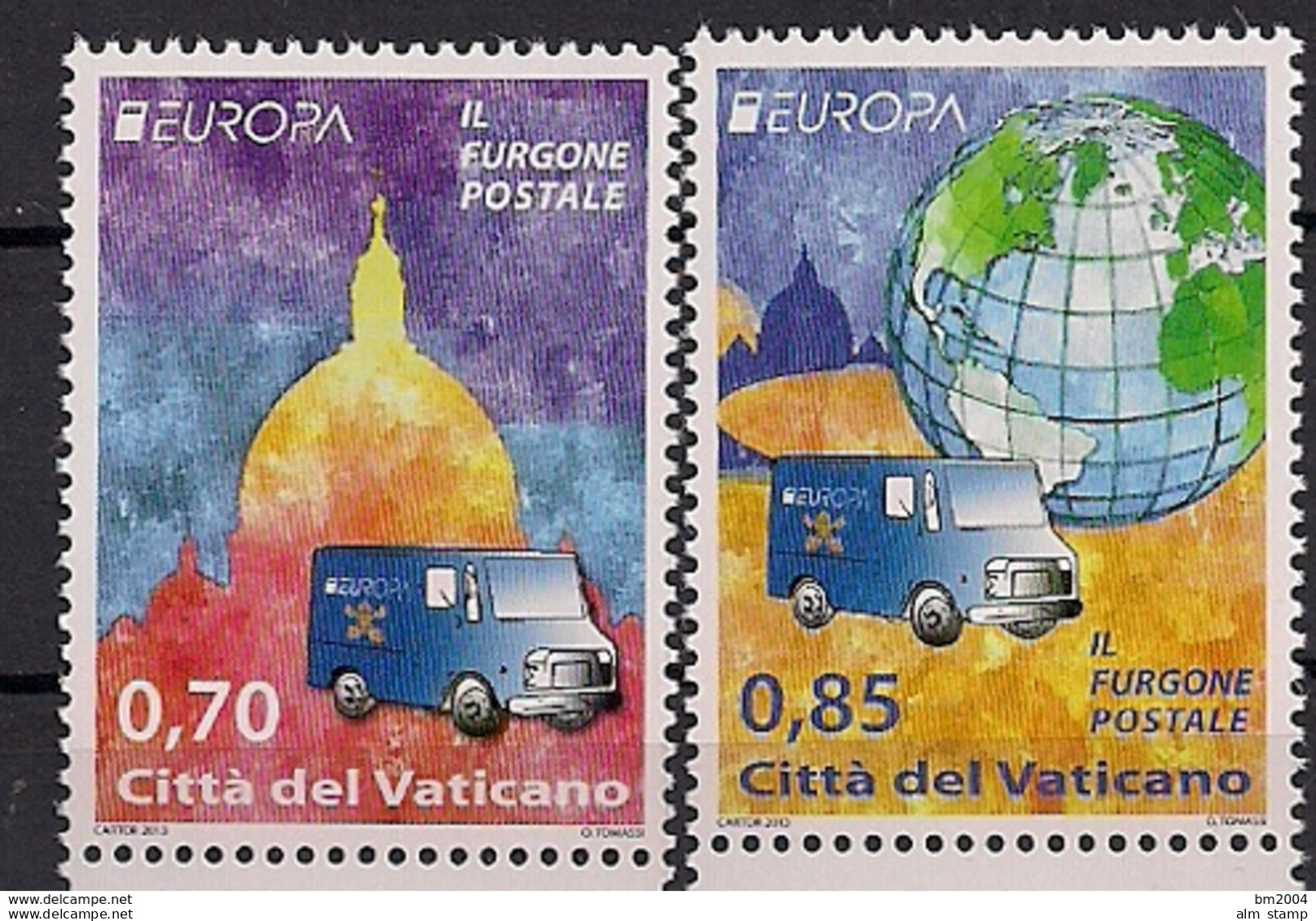 2013 Vatikan  Mi.1772-3**MNH Europa: Postfahrzeuge. - 2013