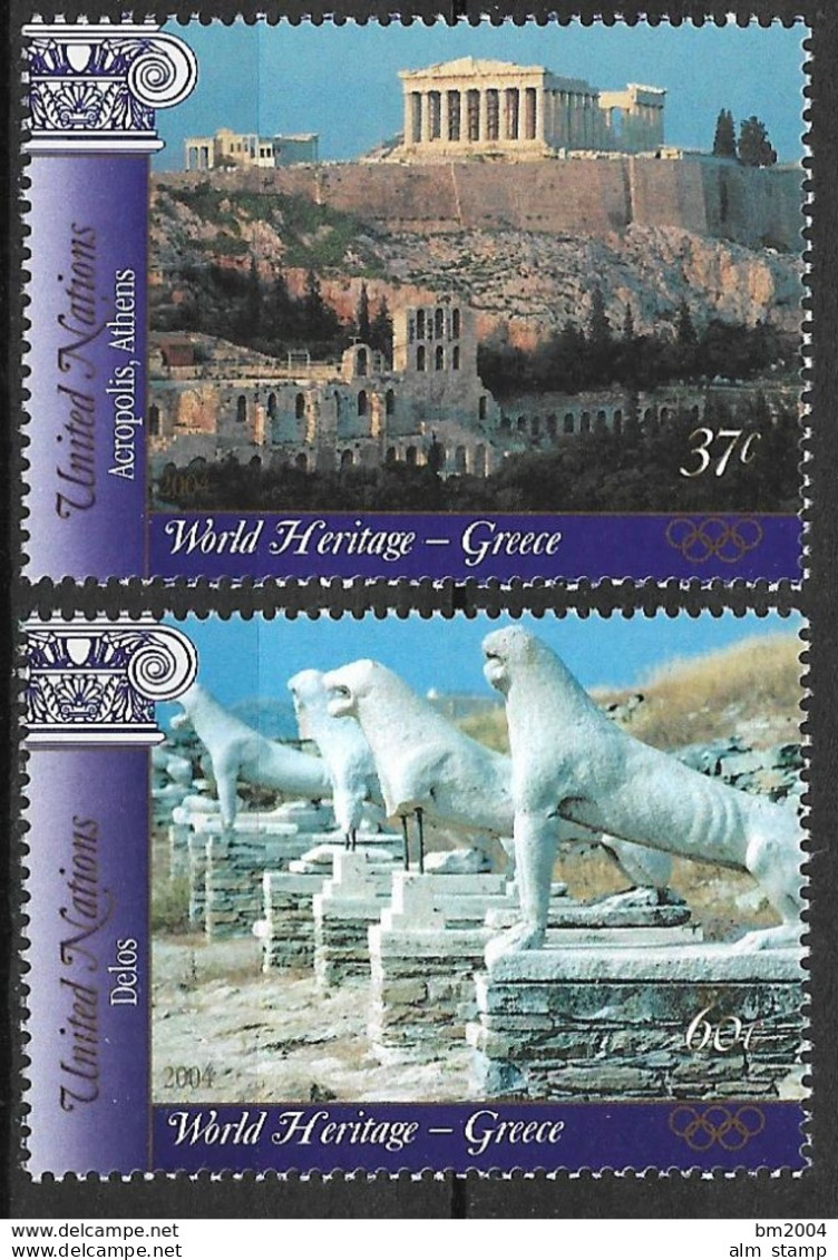 2004 UNO New York   Mi  959-60**MNH UNESCO-Welterbe: Griechenland - Ongebruikt