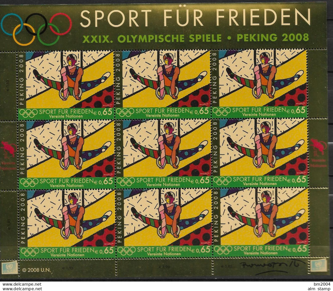 2008 UNO Wien Mi. 545-6 **MNH    Sport Für Frieden: Olympische Sommerspiele, Peking - Ungebraucht