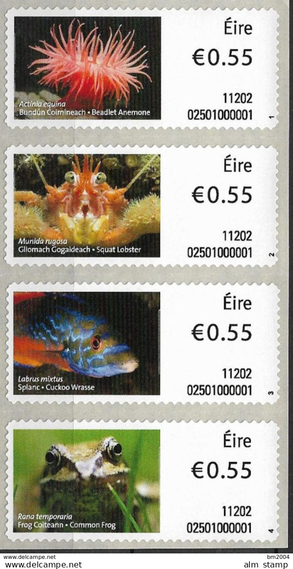 2011 Irland   Mi.23-30 **MNH Tiere - Vignettes D'affranchissement (Frama)