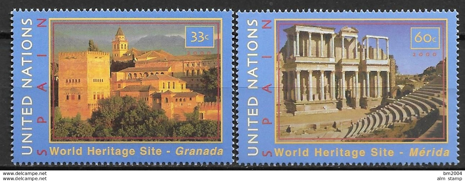 2000 UNO NEW YORK MI.846-7 **MNH  UNESCO-Welterbe: Spanien - Unused Stamps