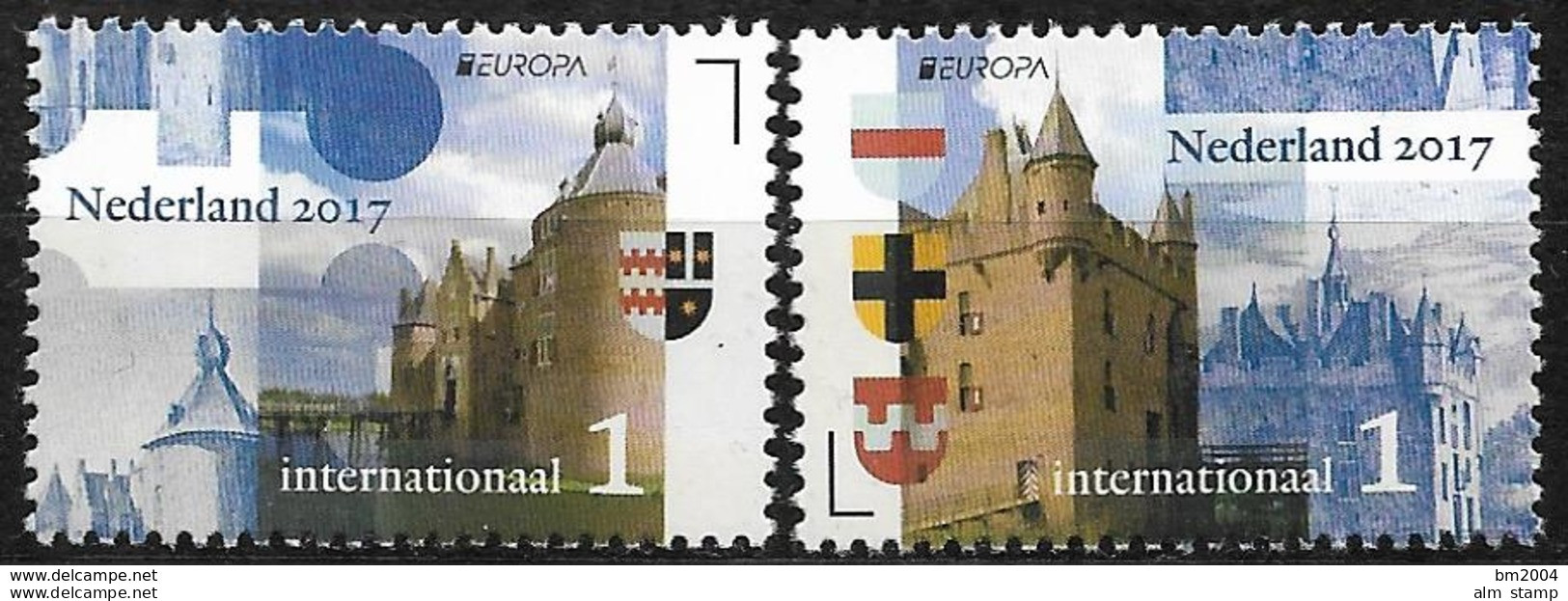 2017 Niederlande  Mi.3562-3**MNH  Europa: Burgen Und Schlösser. - 2017