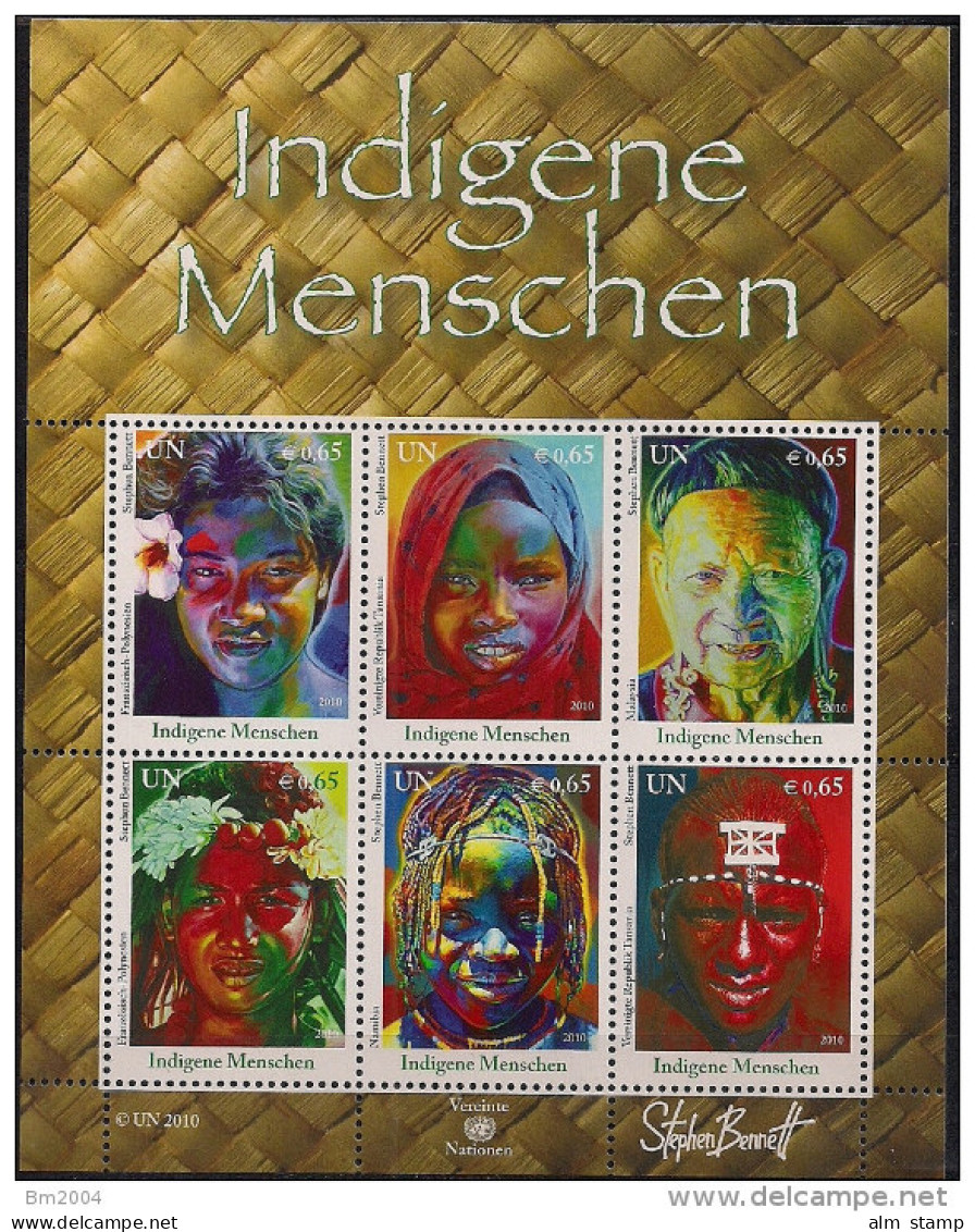 2010 UNO Wien Mi.  Bl 29 **MNH   Indigene Menschen - Unused Stamps