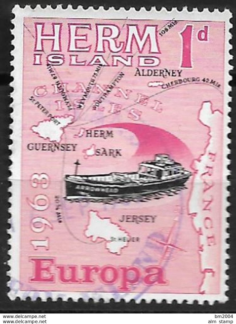 1963 Herm Island Alderney Used  Europa - 1963