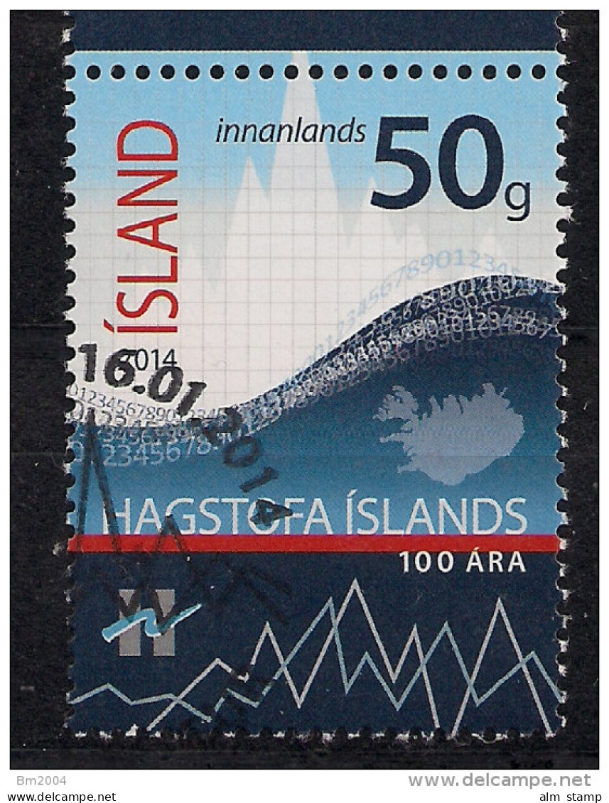 2014 Iceland  Island Mi. 1415 Used  100 Jahre Zentrum Für Amtliche Statistiken In Island, Reykjavík - Used Stamps