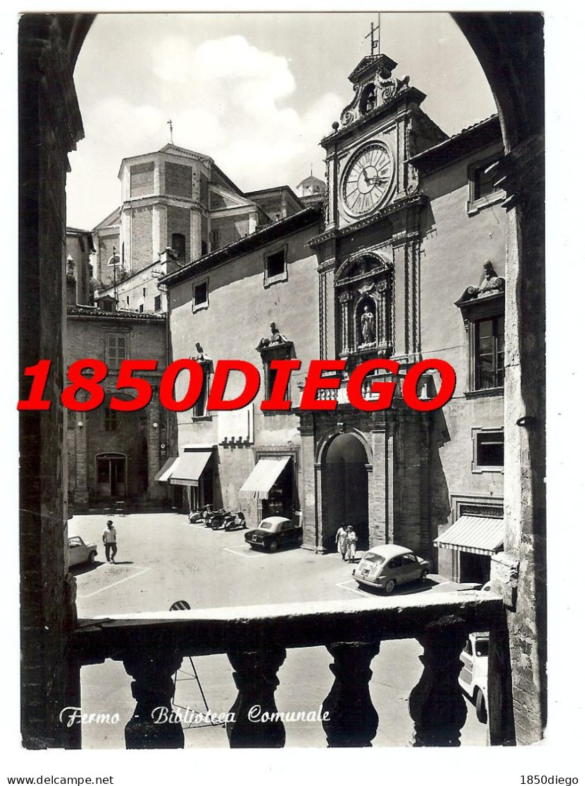 FERMO - BIBLIOTECA COMUNALE  F/GRANDE  VIAGGIATA 1962  ANIMAZIONE - Fermo