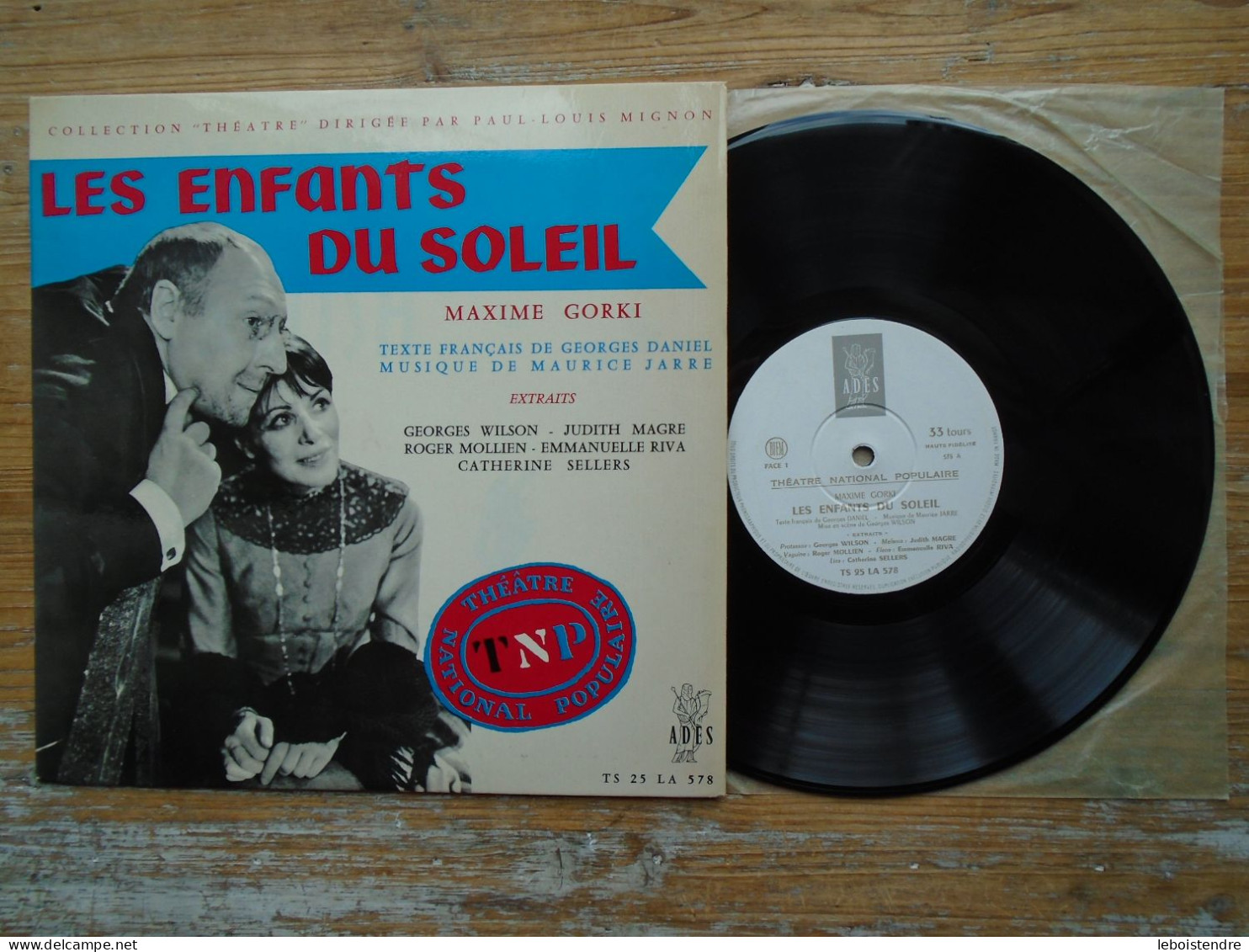 10" VINYLE LES ENFANTS DU SOLEIL MAXIME GORKI COLLECTION THEATRE PAR JEAN-LOUIS MIGNON THEATRE NATIONAL POPULAIRE - Spezialformate