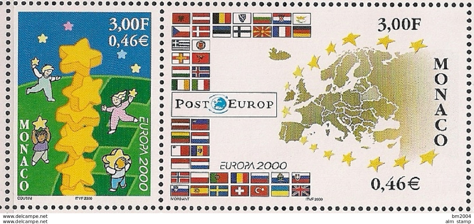 2000  Monaco Mi. 2499-0**MNH  EUROPA Kind Mit Stern - 2000