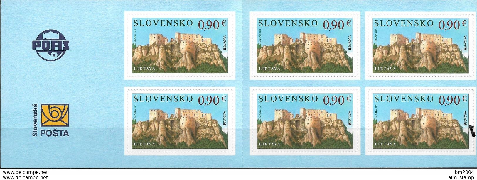 2017 Slowakei Mi. MH 87 **MNH Europa: Burgen Und Schlösser. Burg Lietava - Unused Stamps