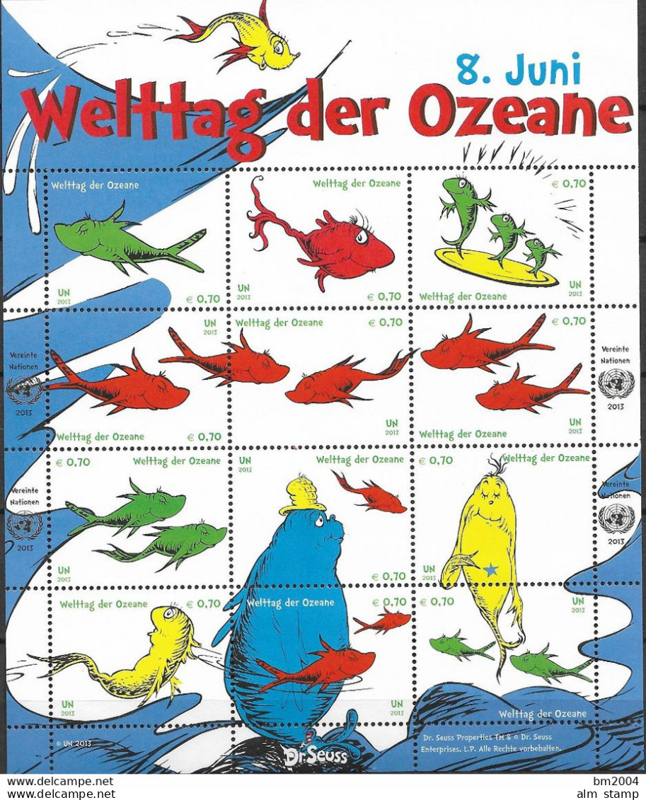 2013 UNO Wien Mi. 776-87 **MNH    Welttag Der Ozeane - Blocs-feuillets