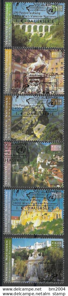 2002 UNO Wien Mi. 351-6 Used   UNESCO-Welterbe In Österreich. - Used Stamps