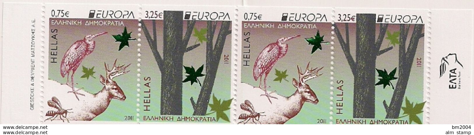 2011 Griechenland Gréce  Mi. MH 35 **MNH    Europa  " Der Wald " - 2011