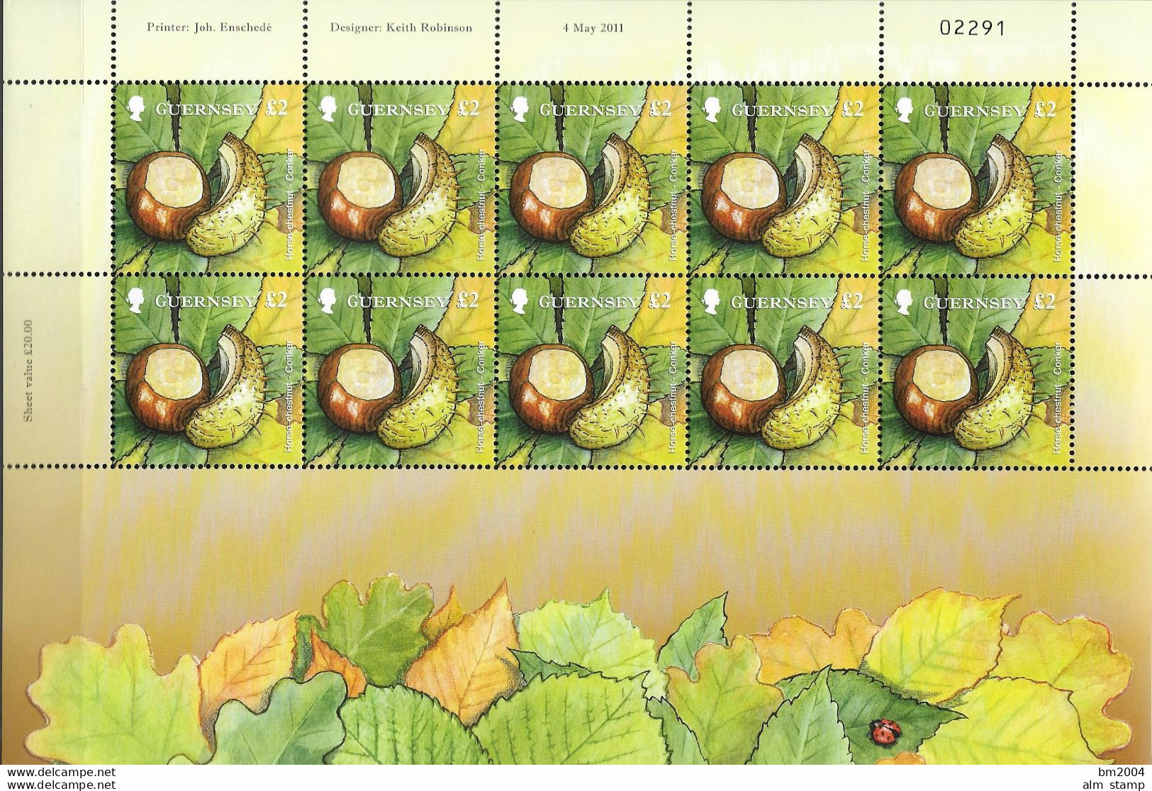 2011 Guernsey   Mi.1339-1341  **MNH   Europa " Der Wald " - 2011