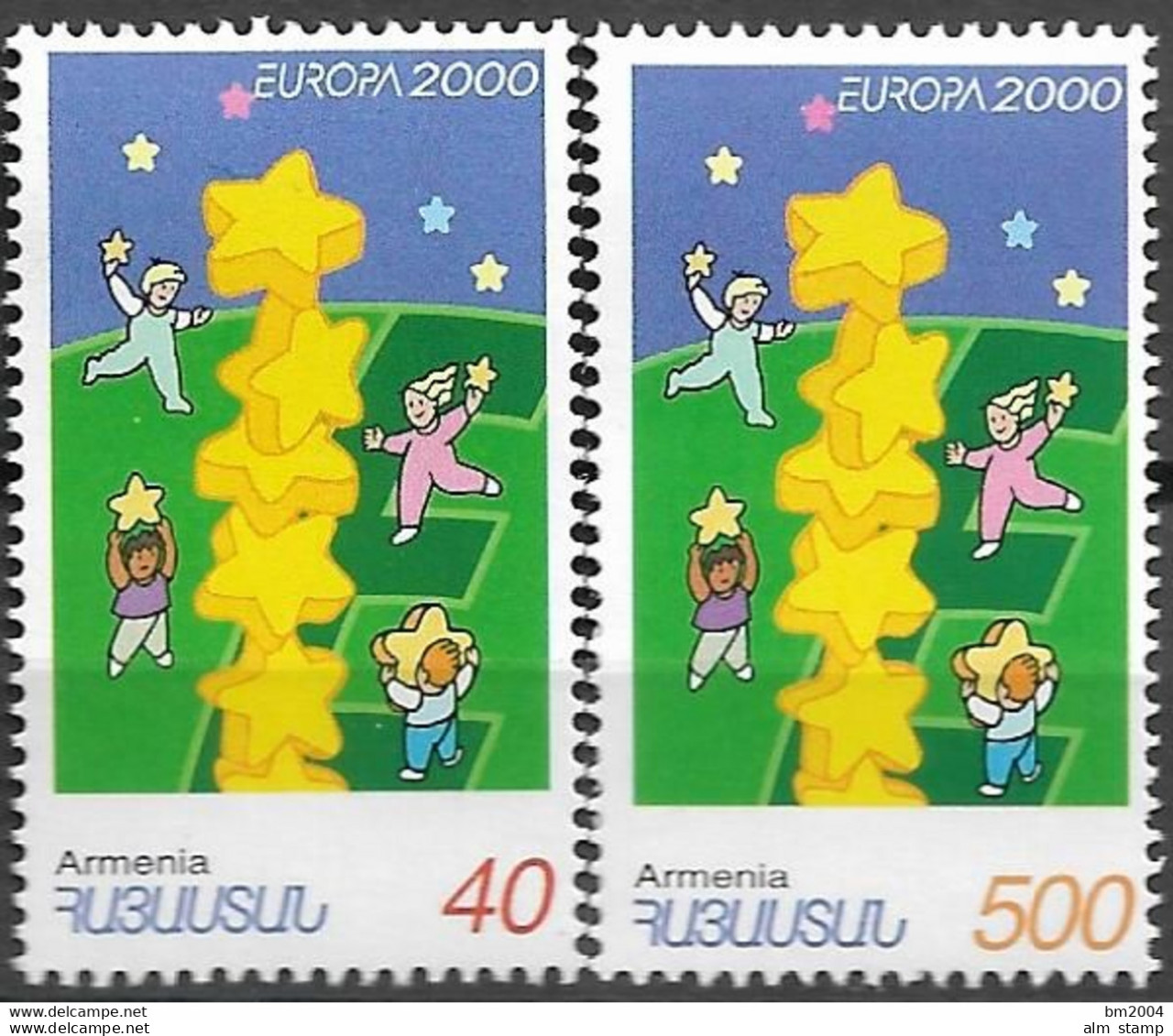 2000  Armenien / Armenia / Arménien    Mi. 375-6**MNH  EUROPA Kind Mit Stern - 2000