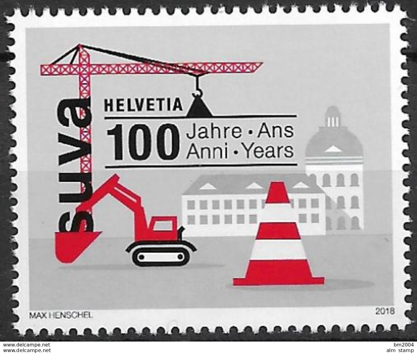 2018 Schweiz Mi. 2538 **MNH  100 Jahre Schweizerische Unfallversicherungsanstalt (Suva). - Unused Stamps