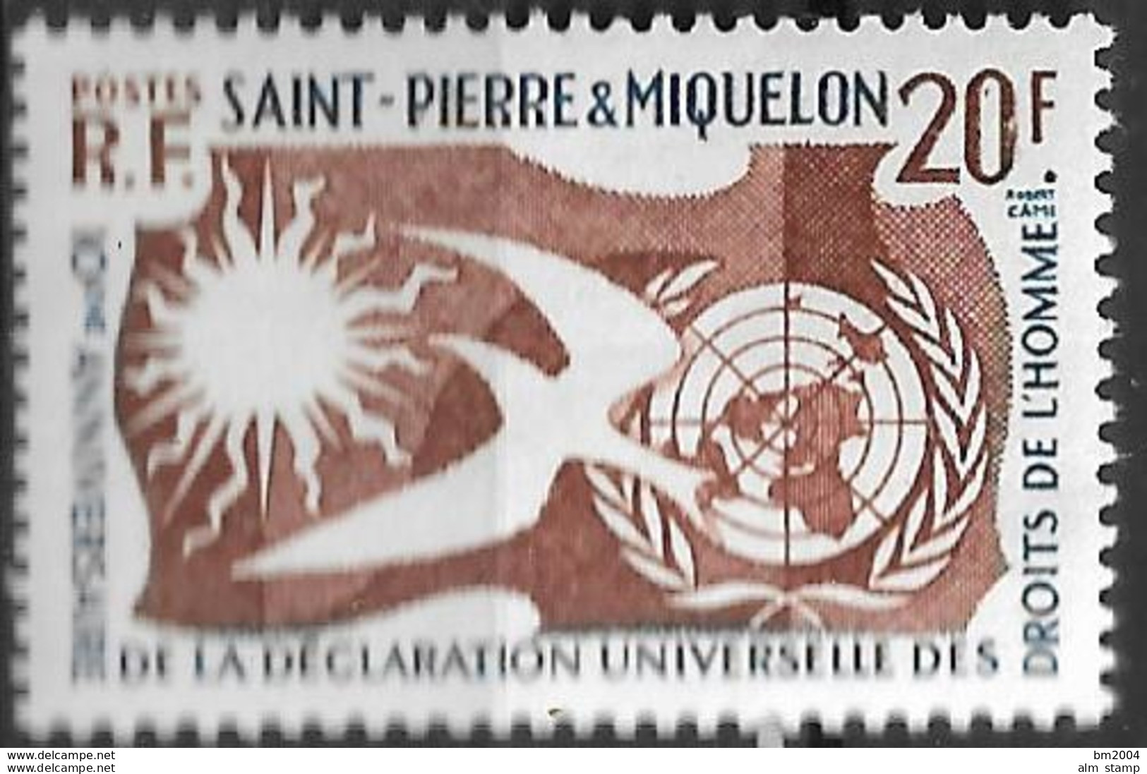 1958 Saint-Pierre & Miquelon  Mi.389  **MNH  . Jahrestag Der Allgemeinen Erklärung Der Menschenrechte. - Joint Issues