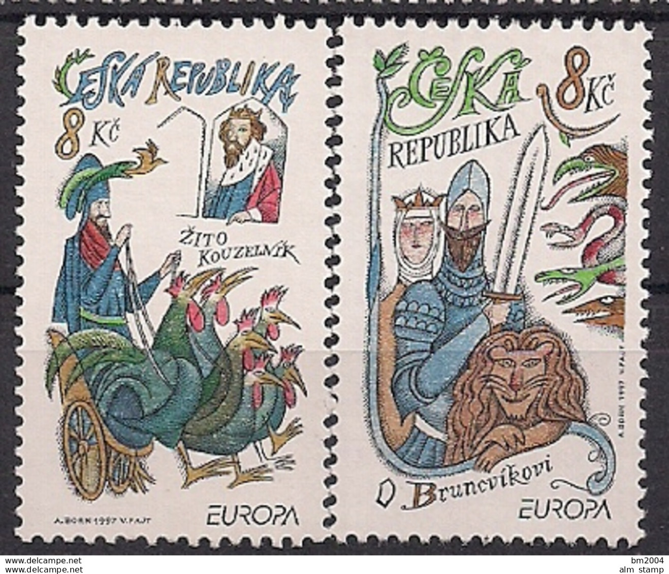 1997 Tschechische Republik   Ceska  Mi 144-5 ** MNH  Europa: Sagen Und Legenden - 1997