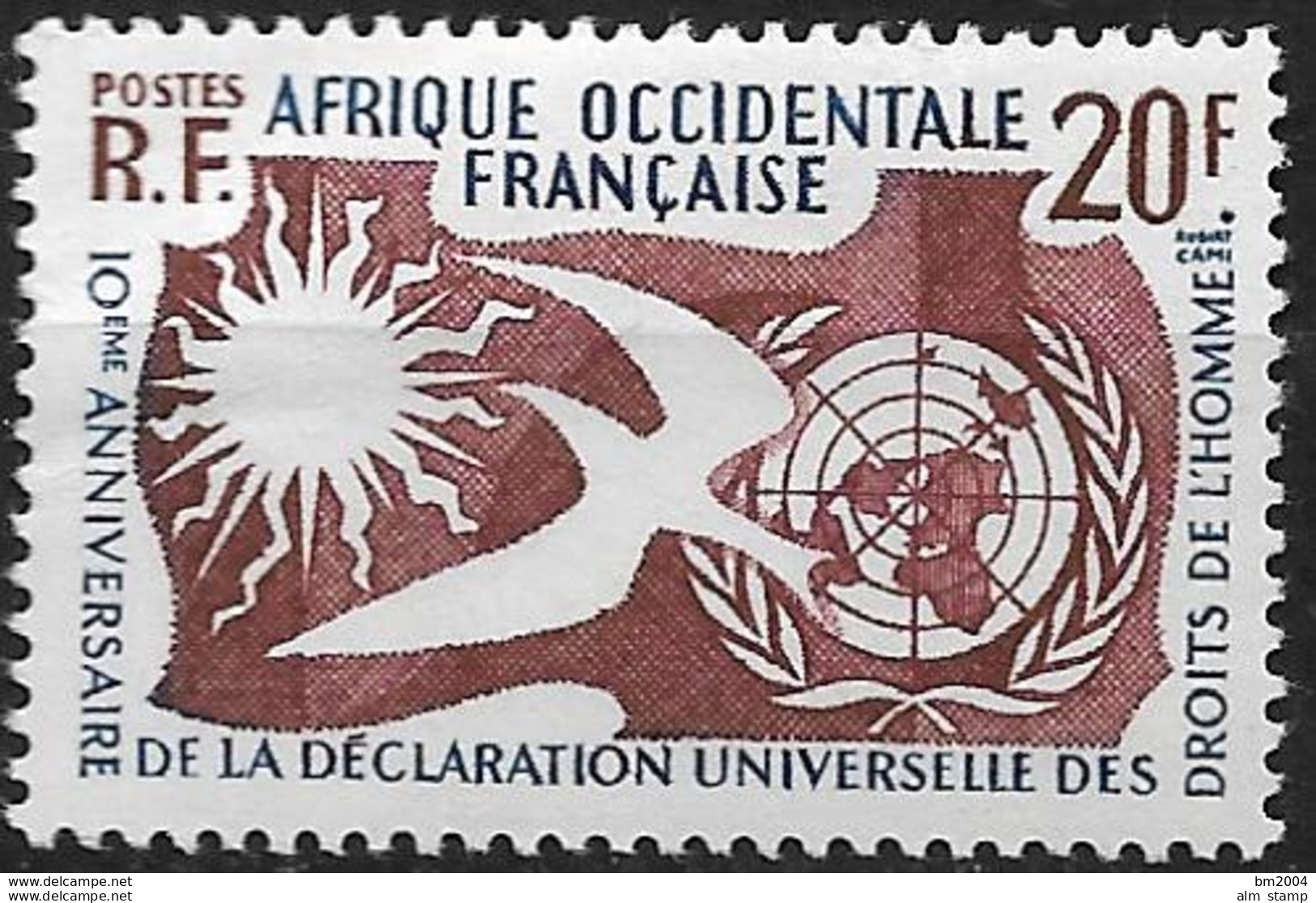 1958 Afrique Occidentale Francaise Mi.  **MNH 10. Jahrestag Der Allgemeinen Erklärung Der Menschenrechte. - Joint Issues