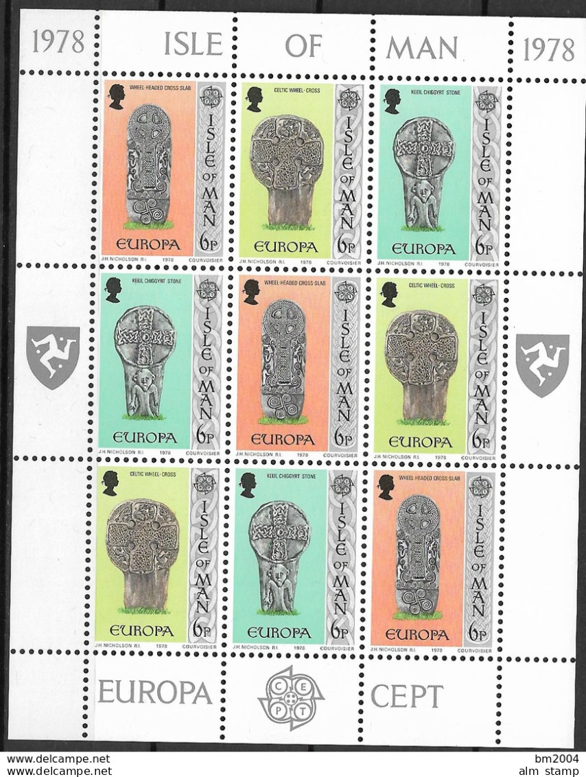 1978 Isle Of Man  Mi 122-7 ** MNH Europa - 1978