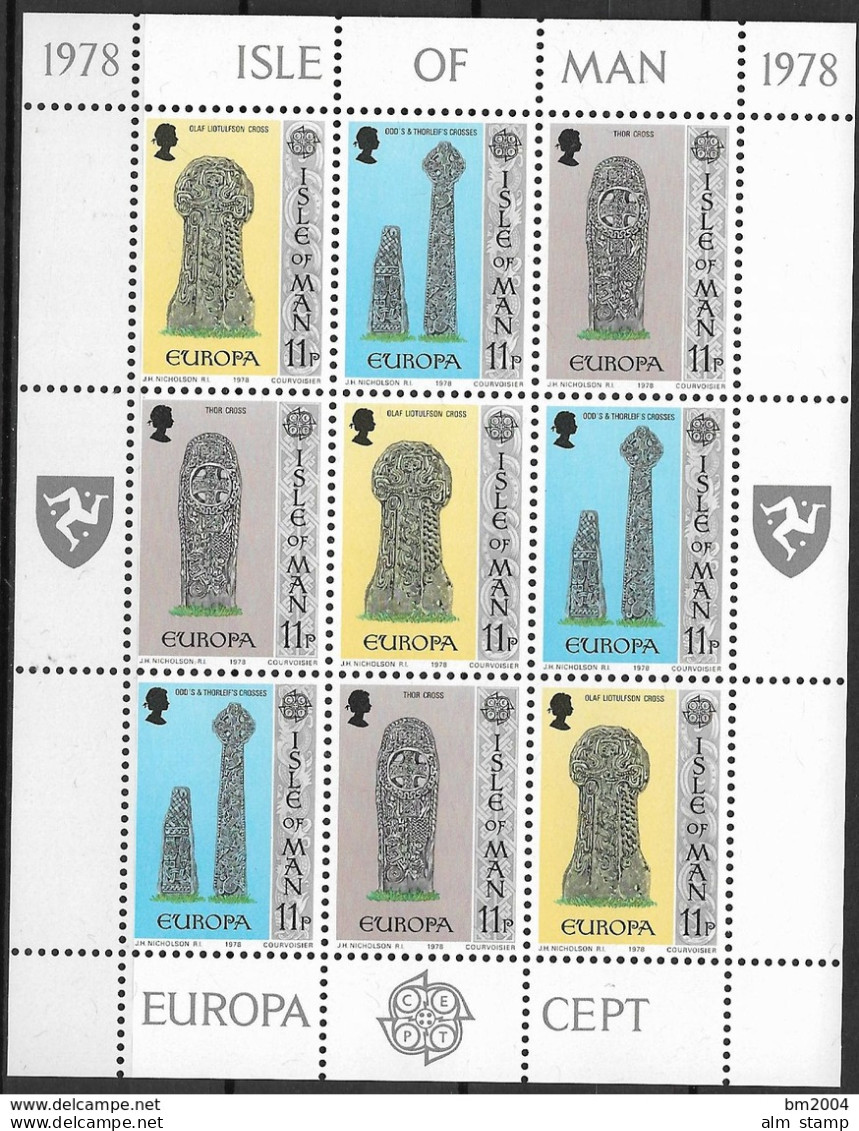 1978 Isle Of Man  Mi 122-7 ** MNH Europa - 1978