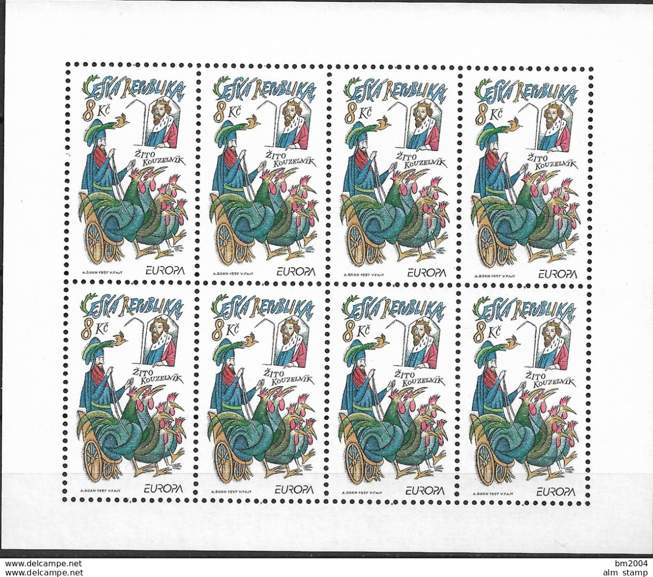 1997 Tschechische Republik   Ceska  Mi 144-5 ** MNH  Europa: Sagen Und Legenden - Blokken & Velletjes