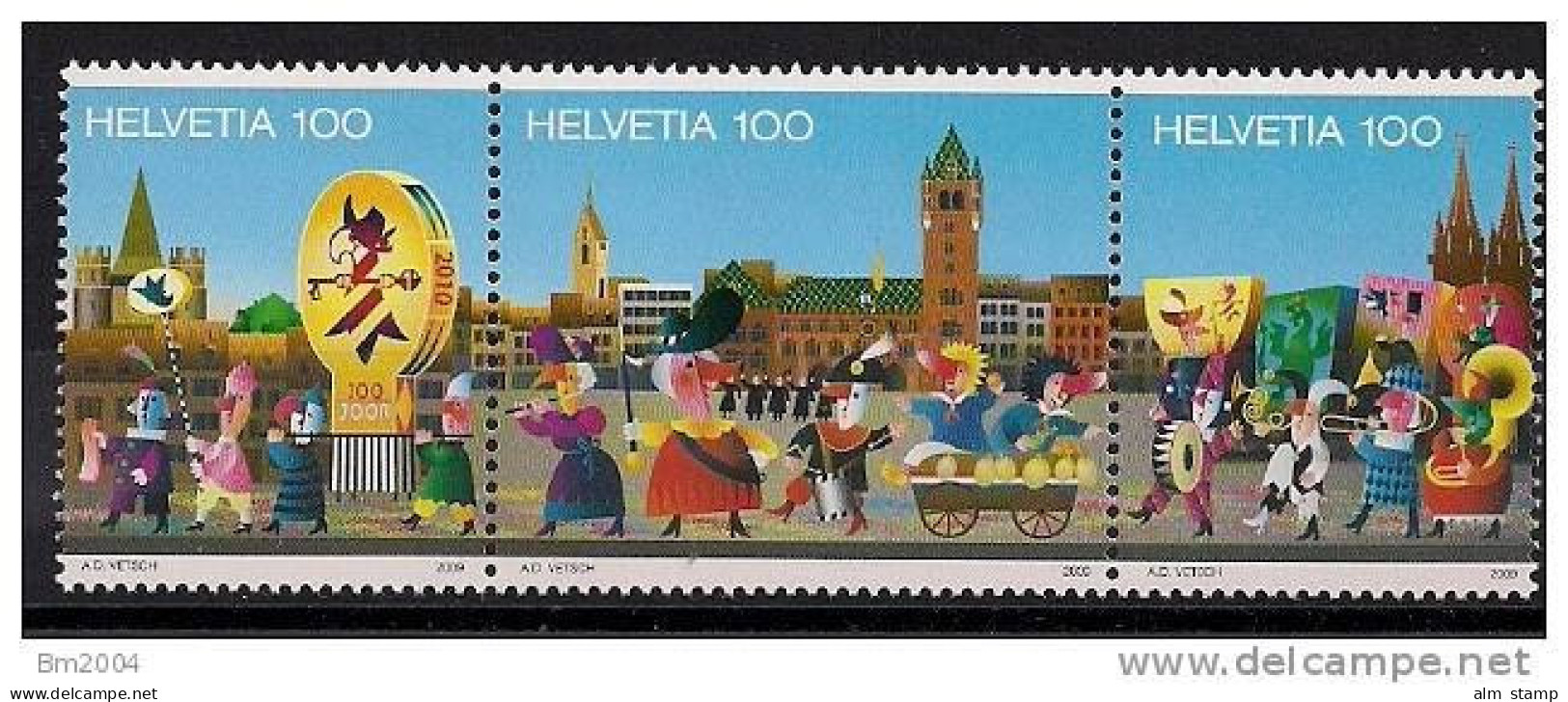 2010 Schweiz Mi. 2137-9 **MNH  Fasnachts-Comite - Unused Stamps