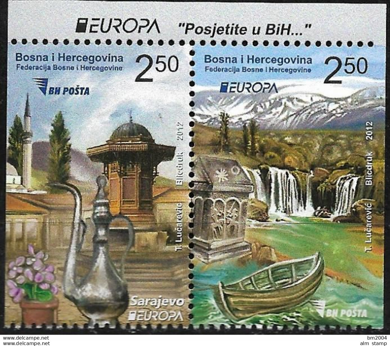 2012 Bosnien Und Herzegowina  Mi. 589-590DI **MNH  Europa   " Besuche " - 2012