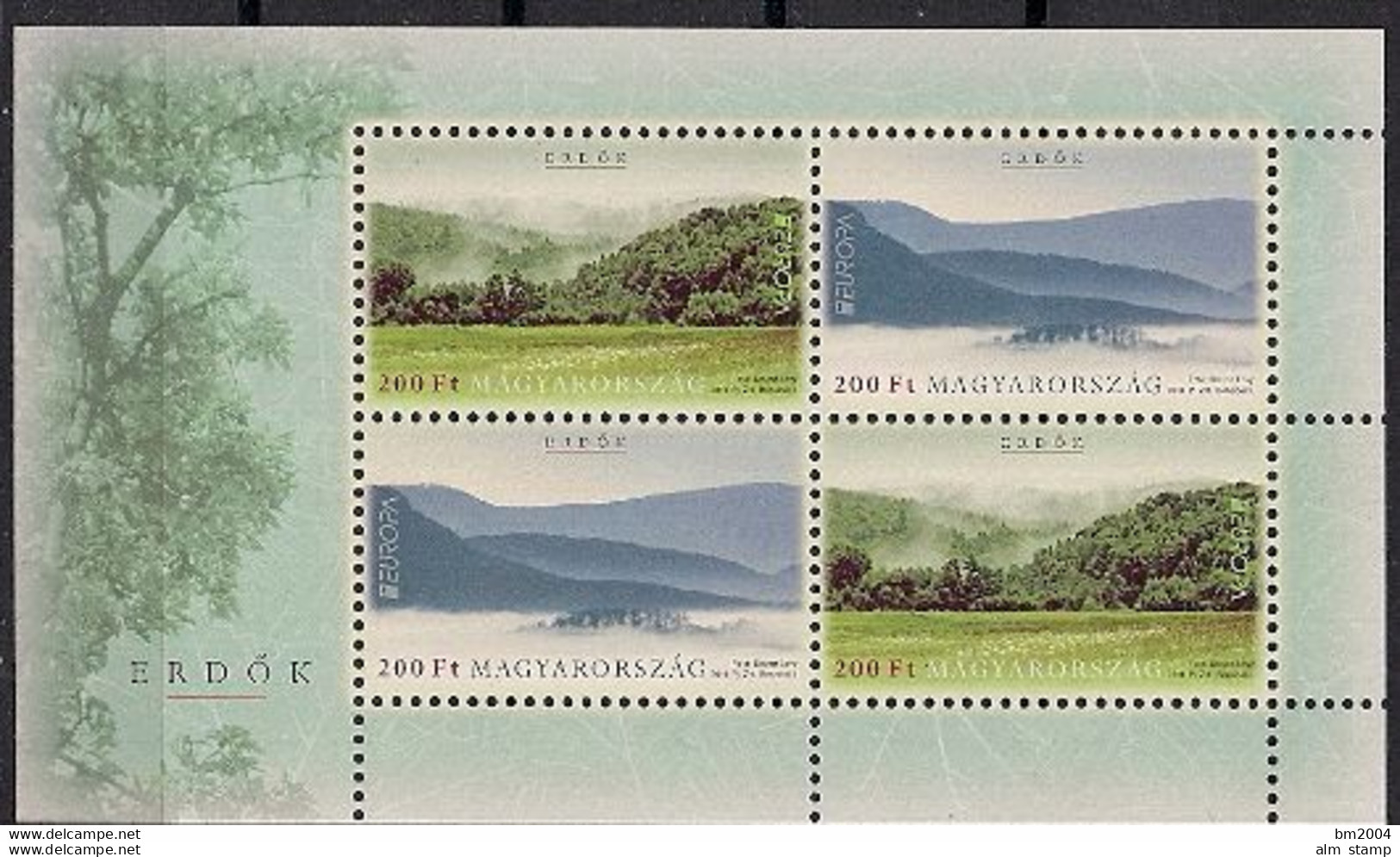 2011 Ungarn Mi. Bl. 342**MNH  Europa   " Der Wald " - 2011