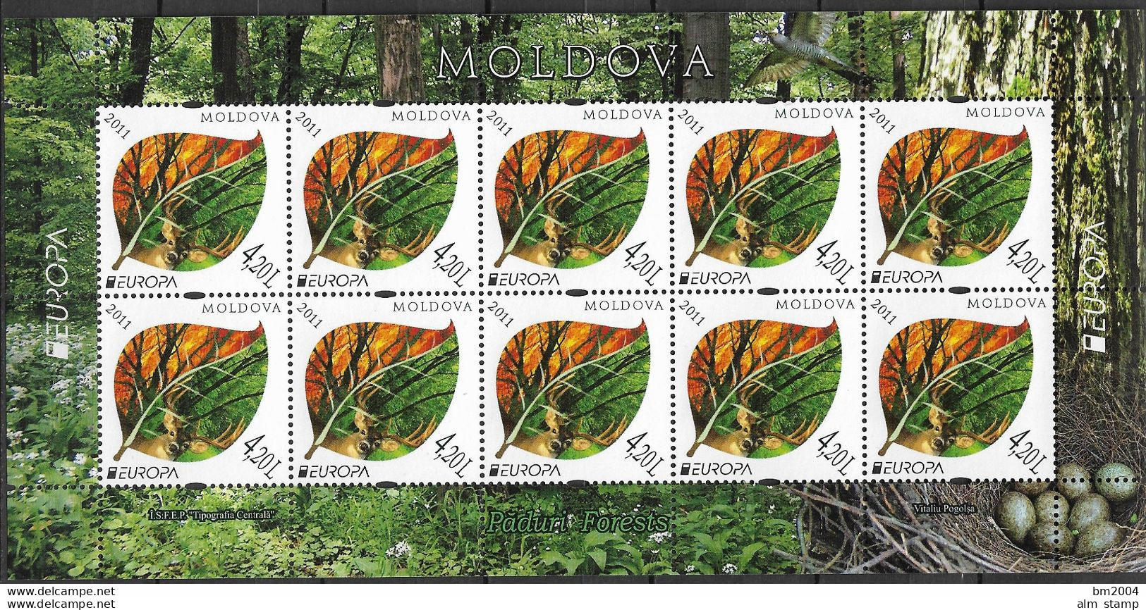 2011 Moldawien Mi. 749-50**MNH Europa   " Der Wald " - 2011