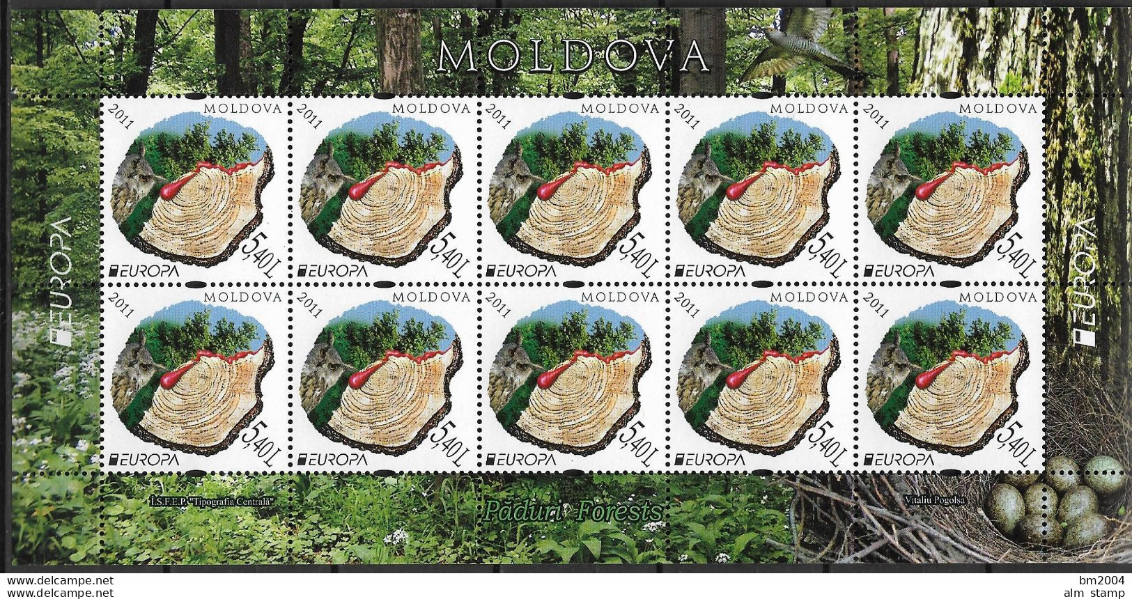 2011 Moldawien Mi. 749-50**MNH Europa   " Der Wald " - 2011