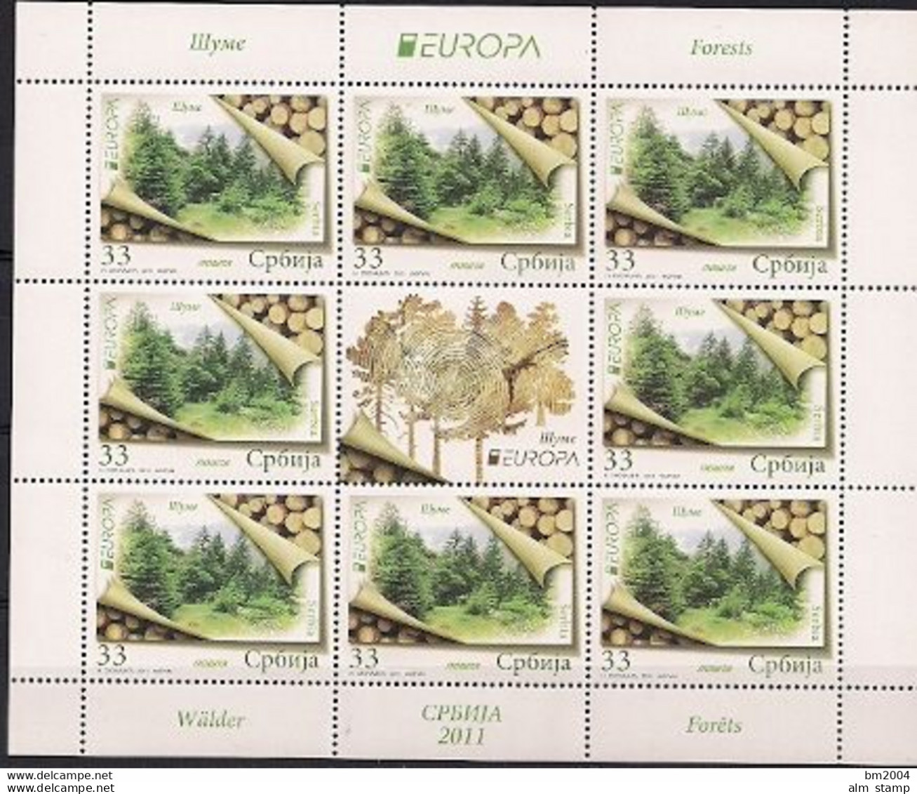 2011 Serbien Mi.  405-6**MNH Europa   " Der Wald " - 2011