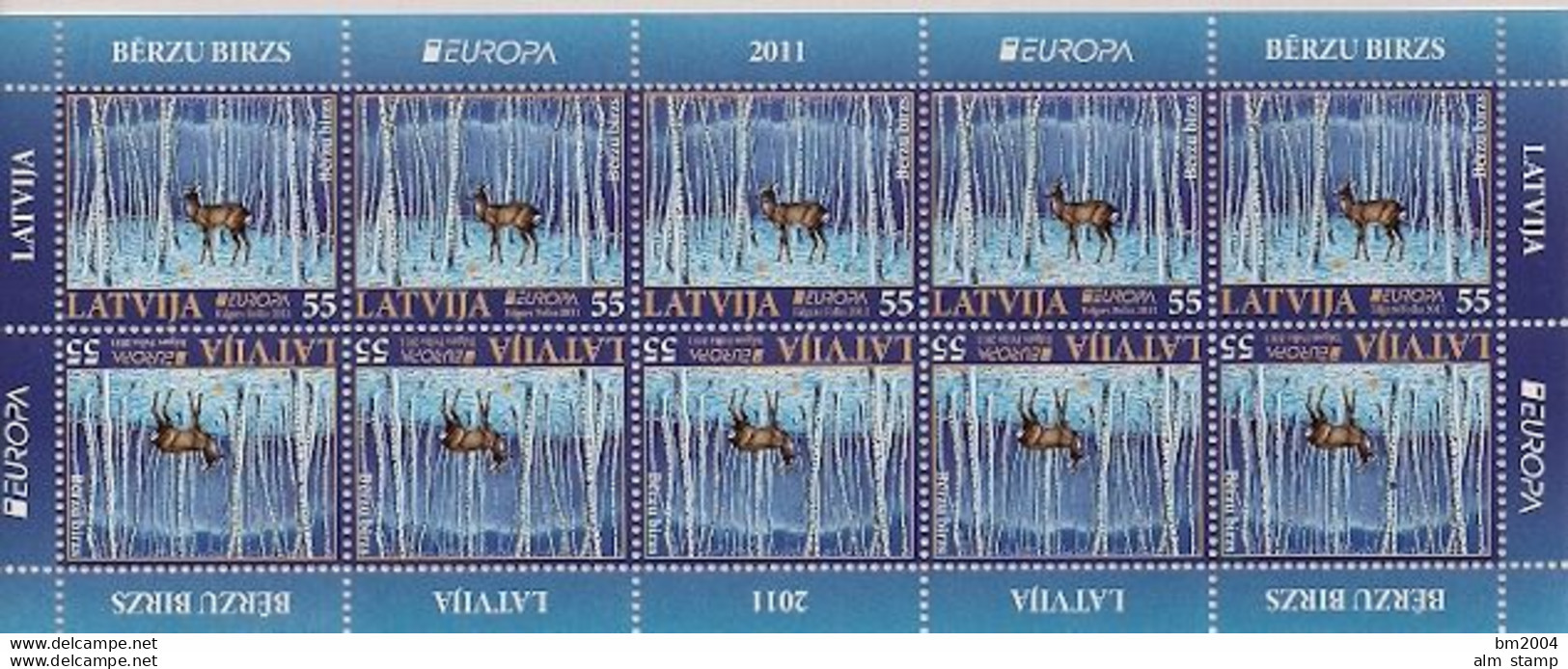 2011 Lettland  Mi. 804-5**MNH  Europa   " Der Wald " - 2011