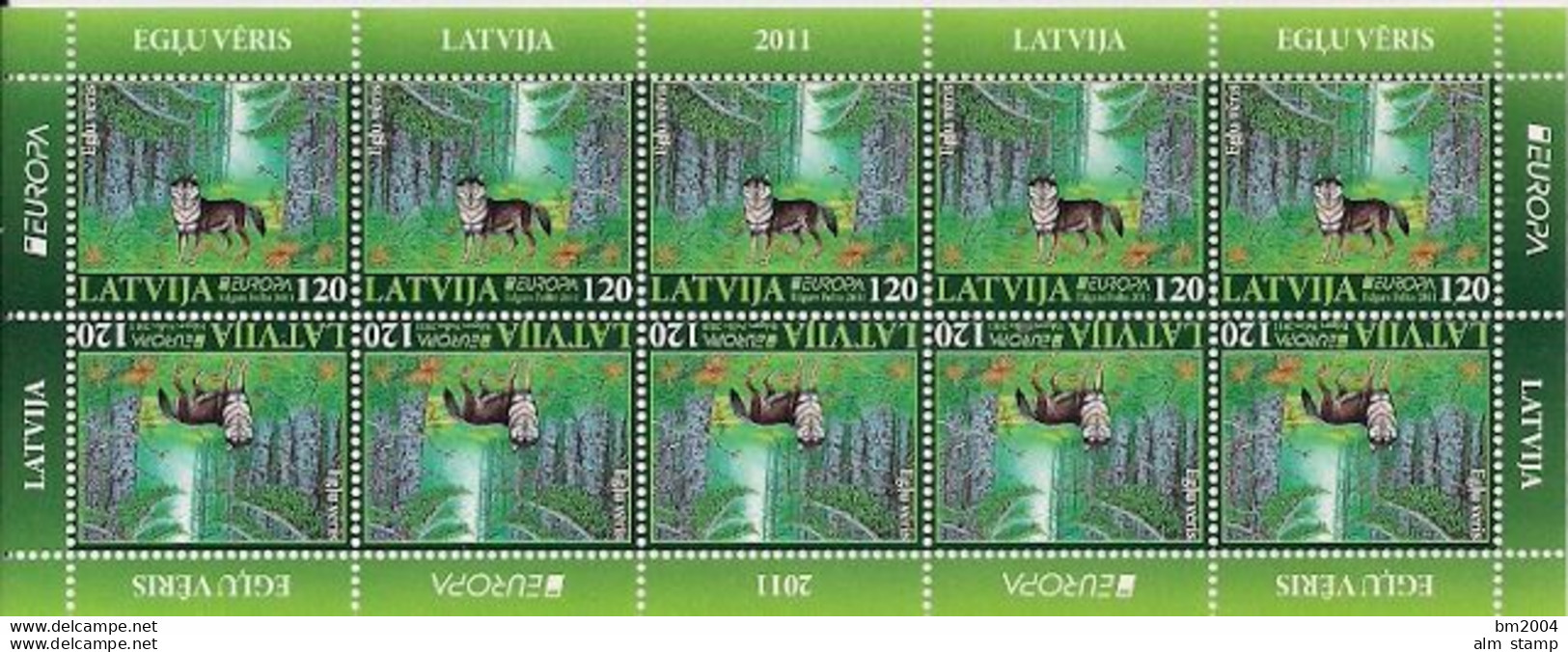 2011 Lettland  Mi. 804-5**MNH  Europa   " Der Wald " - 2011