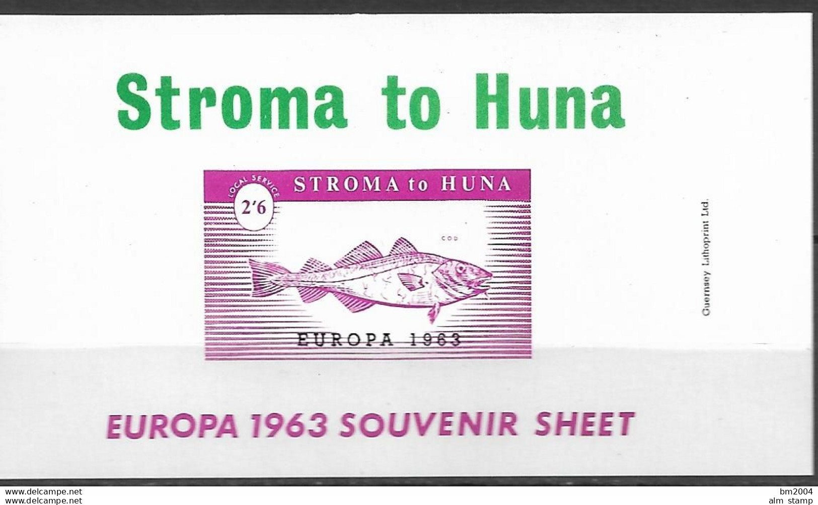 1963 Stroma To Huna  Bloc **MNH Europa - 1963