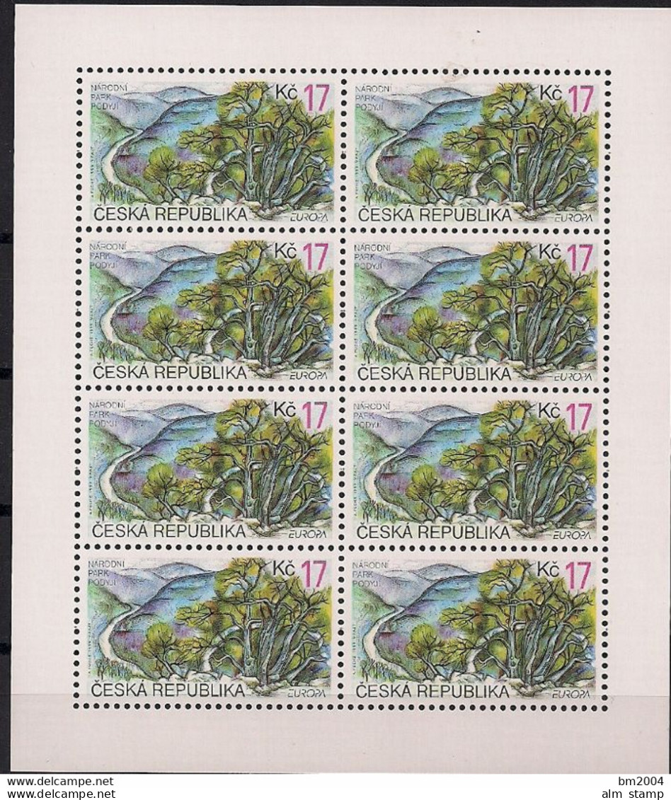 1999 Tschechische Republik Ceska  Mi. 215-6 **MNH    Europa: Natur- Und Nationalparks - Blokken & Velletjes