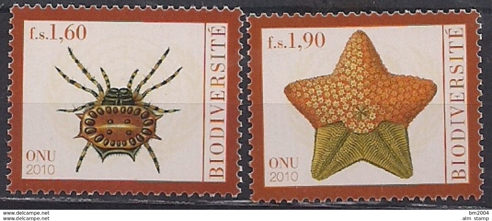 2010 UNO Genf Mi. 685-6 **MNH  Freimarken: Internationales Jahr Der Biodiversität - Nuovi