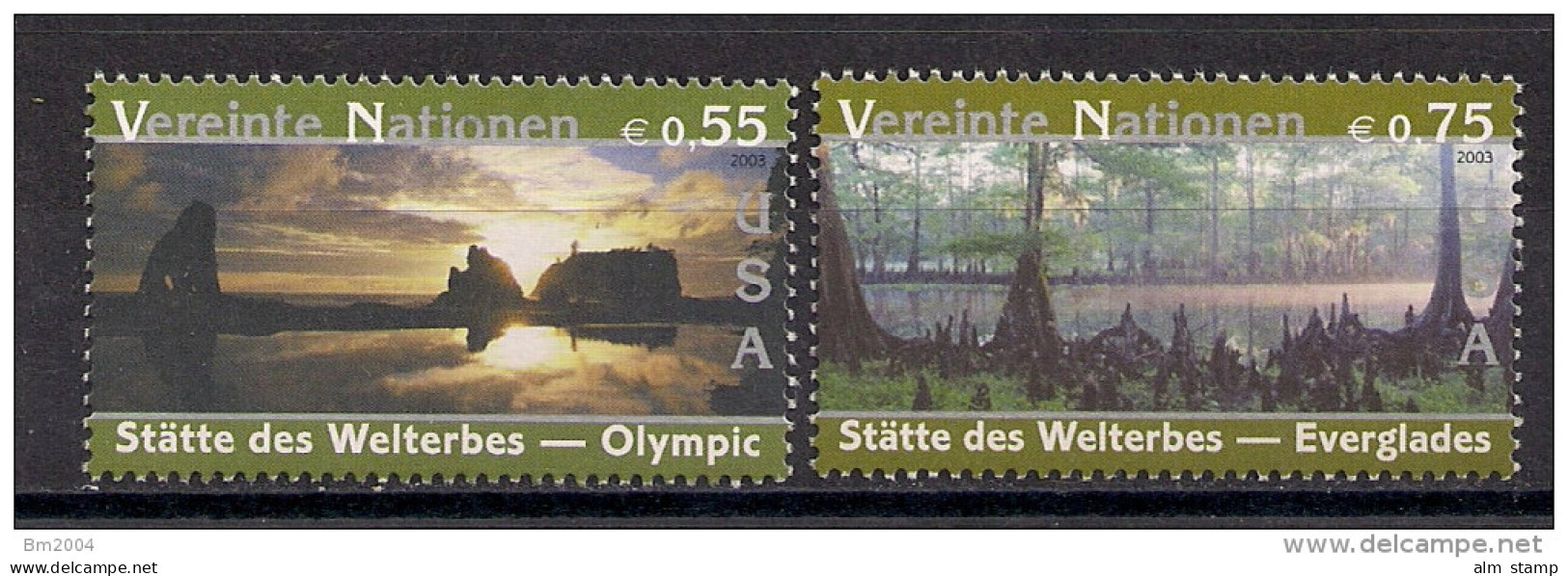 2003 UNO Wien Mi. 397-8 **MNH   UNESCO-Welterbe: Vereinigte Staaten Von Amerika - Ongebruikt