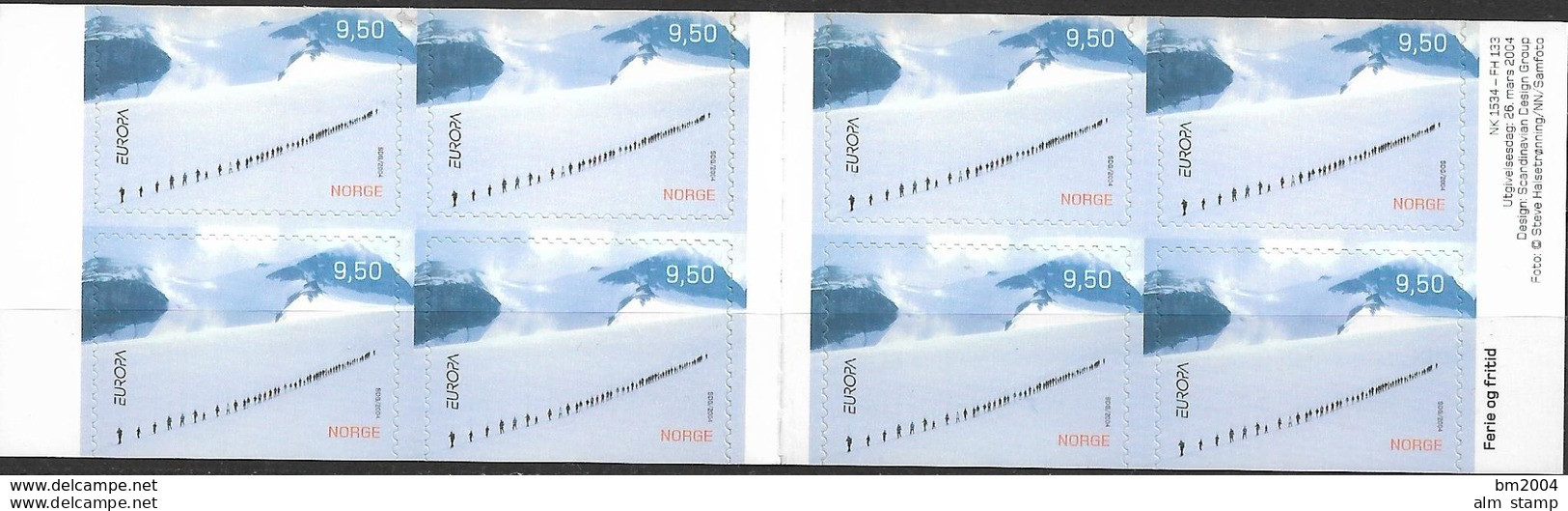 2004 Norwegen Norge  Mi. 1497-99 **MNH Europa: Ferien. - Booklets