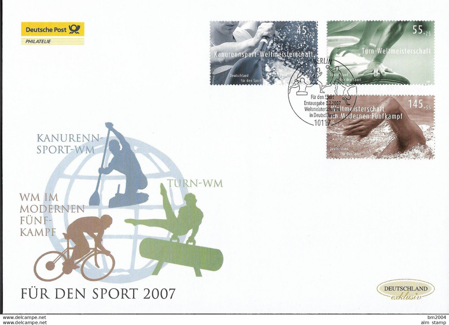 2007 Germany  Deutschland  Mi. 2585-7 FDC . Sporthilfe: - 2001-2010