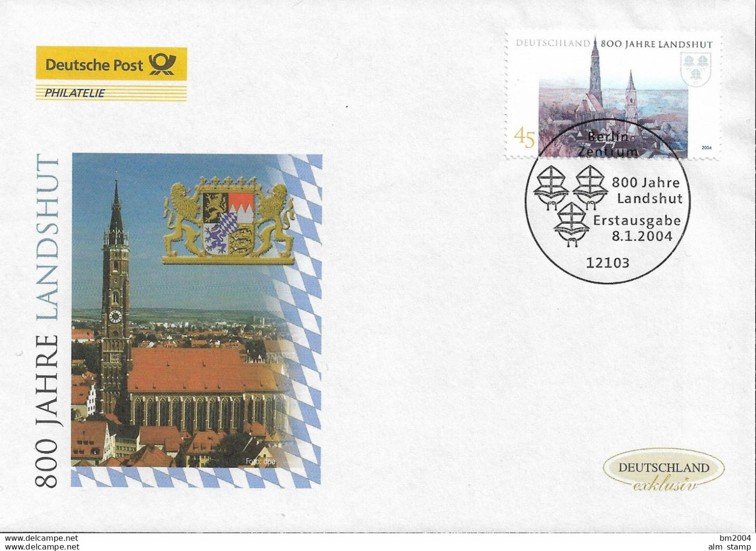 2004 Deutschland Germany .Mi. 2376 FDC   800 Jahre Landshut - 2001-2010