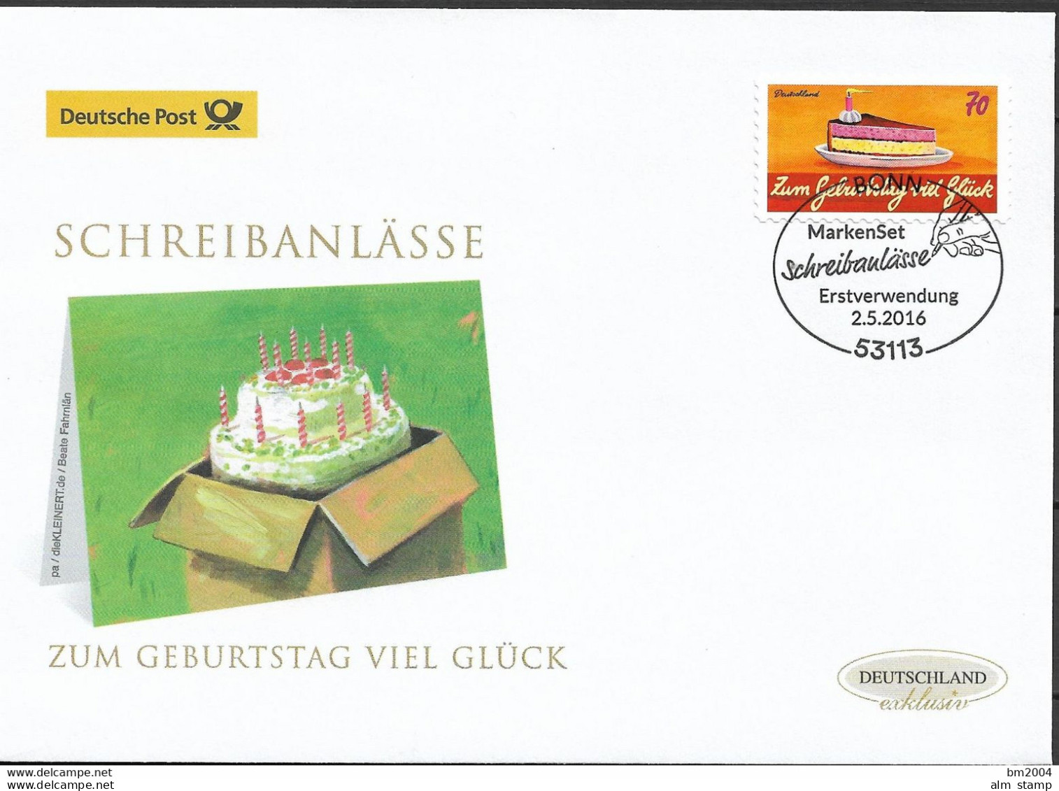 2016 Germany  Deutschland  Mi. 3243-4  FDC  Grußmarken: Schreibanlässe - 2011-…