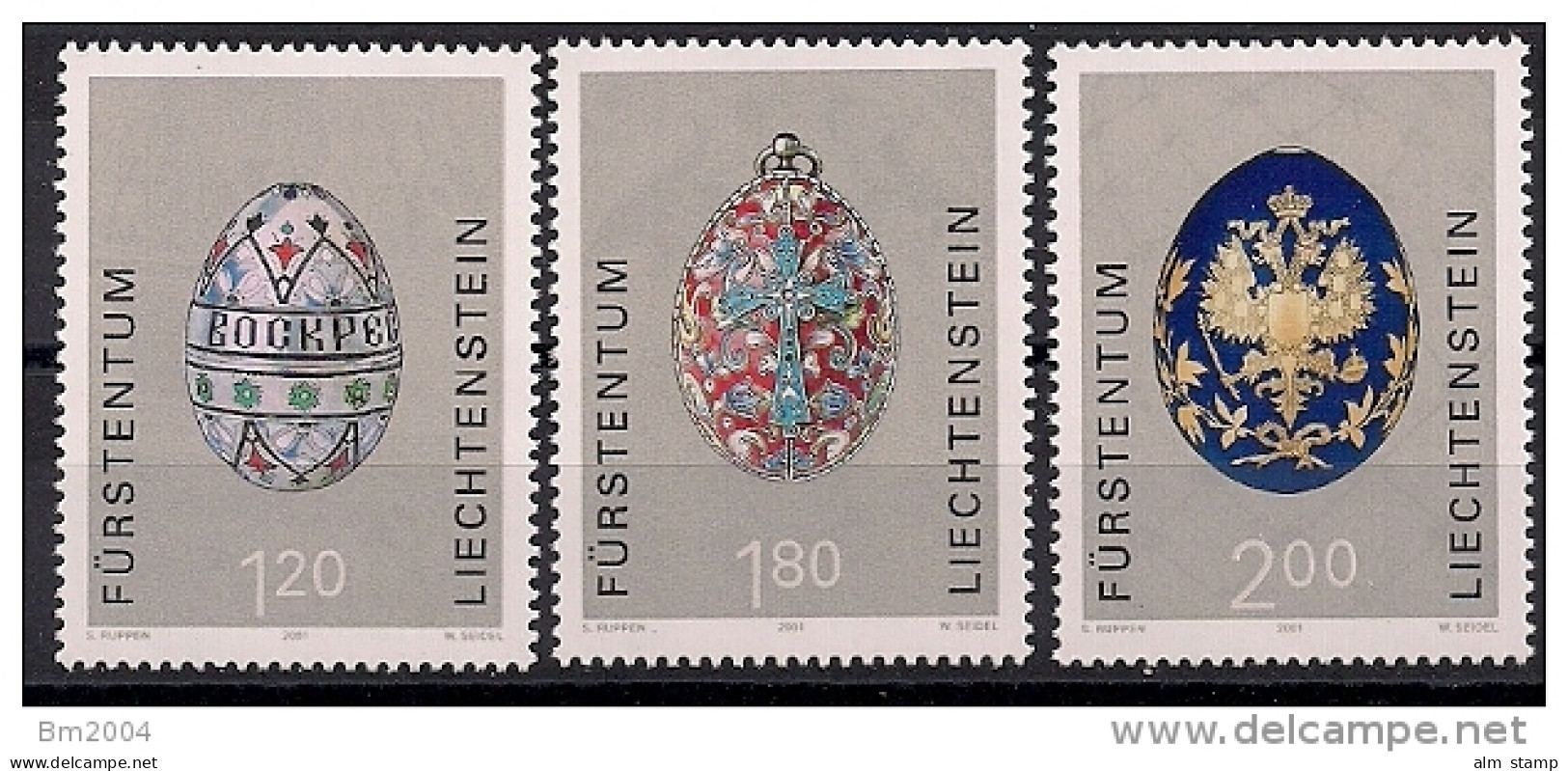 2001 Liechtenstein Yv. 1200-2  Mi. 1259-61**MNH Ostern - Easter