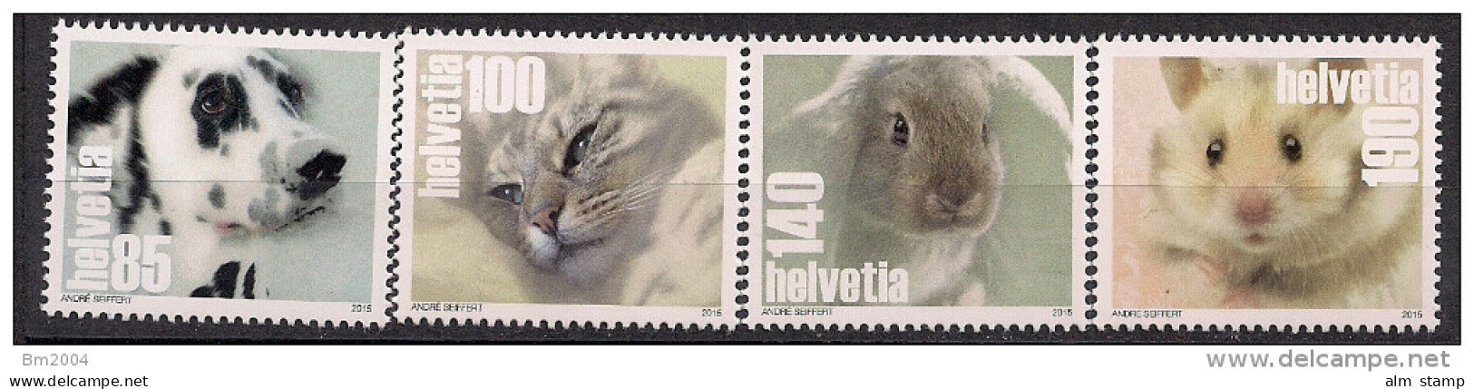 2015 Schweiz Mi. 2379-82 **MNH Haustiere. - Ungebraucht