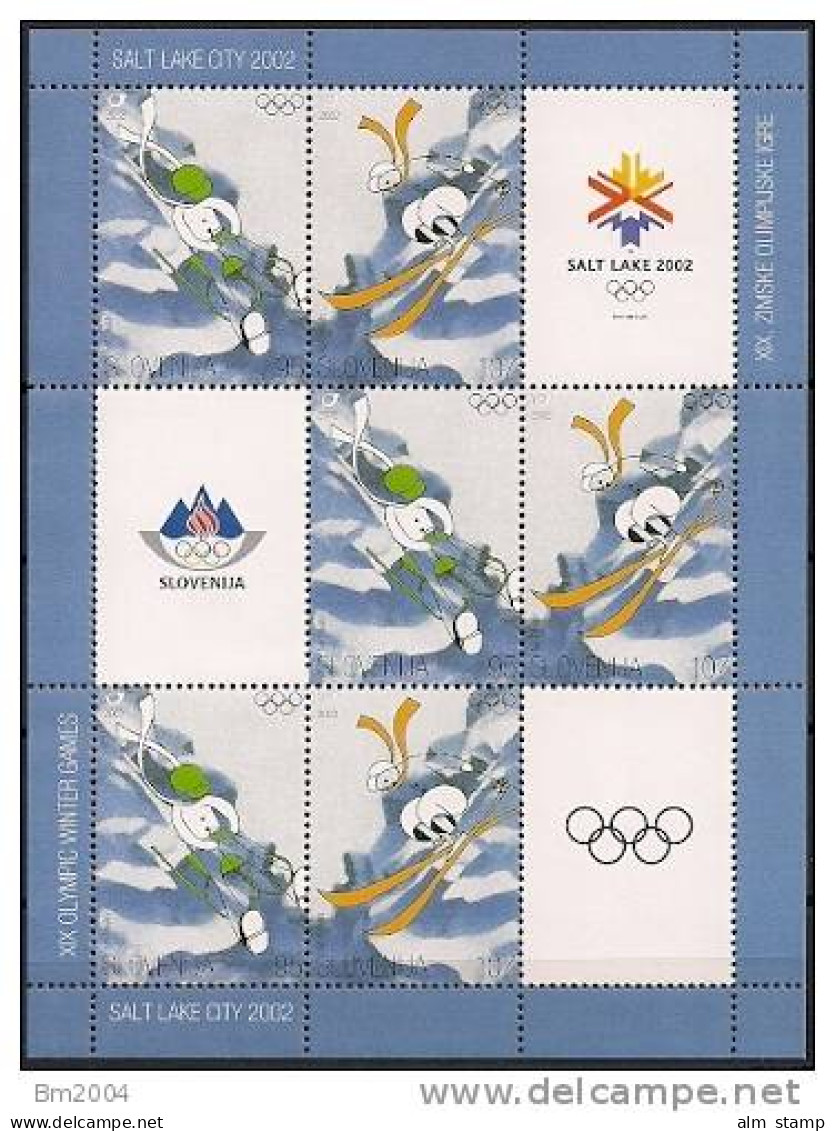 2002 Slovenija Mi. 382-3 Sheet **MNH Olympische Winterspiele, Salt Lake City. - Winter 2002: Salt Lake City - Paralympics