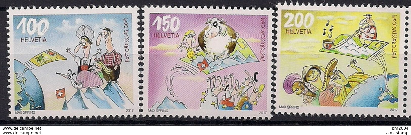 2017 Schweiz Mi. 2500-2 **MNH  Postkartennetzwerk „Postcrossing“ - Ungebraucht