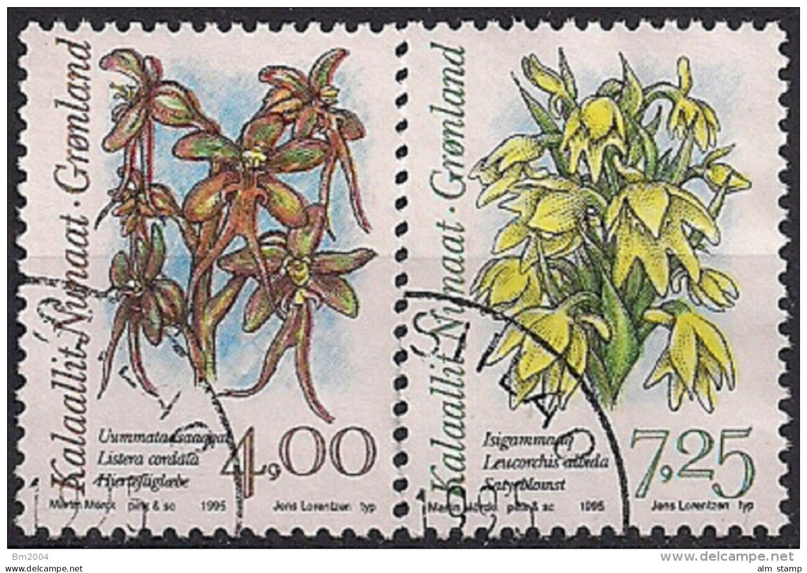 19945Grönland Mi. 256-7 Used   Arktische Orchideen - Used Stamps
