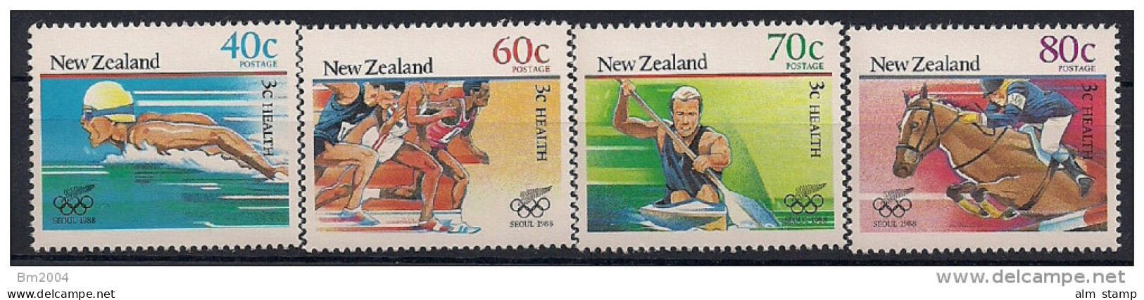 1988 Neu Zealand  Mi. 1033-6  **MNH Olympische Sommerspiele 1988  Seoul. - Ungebraucht