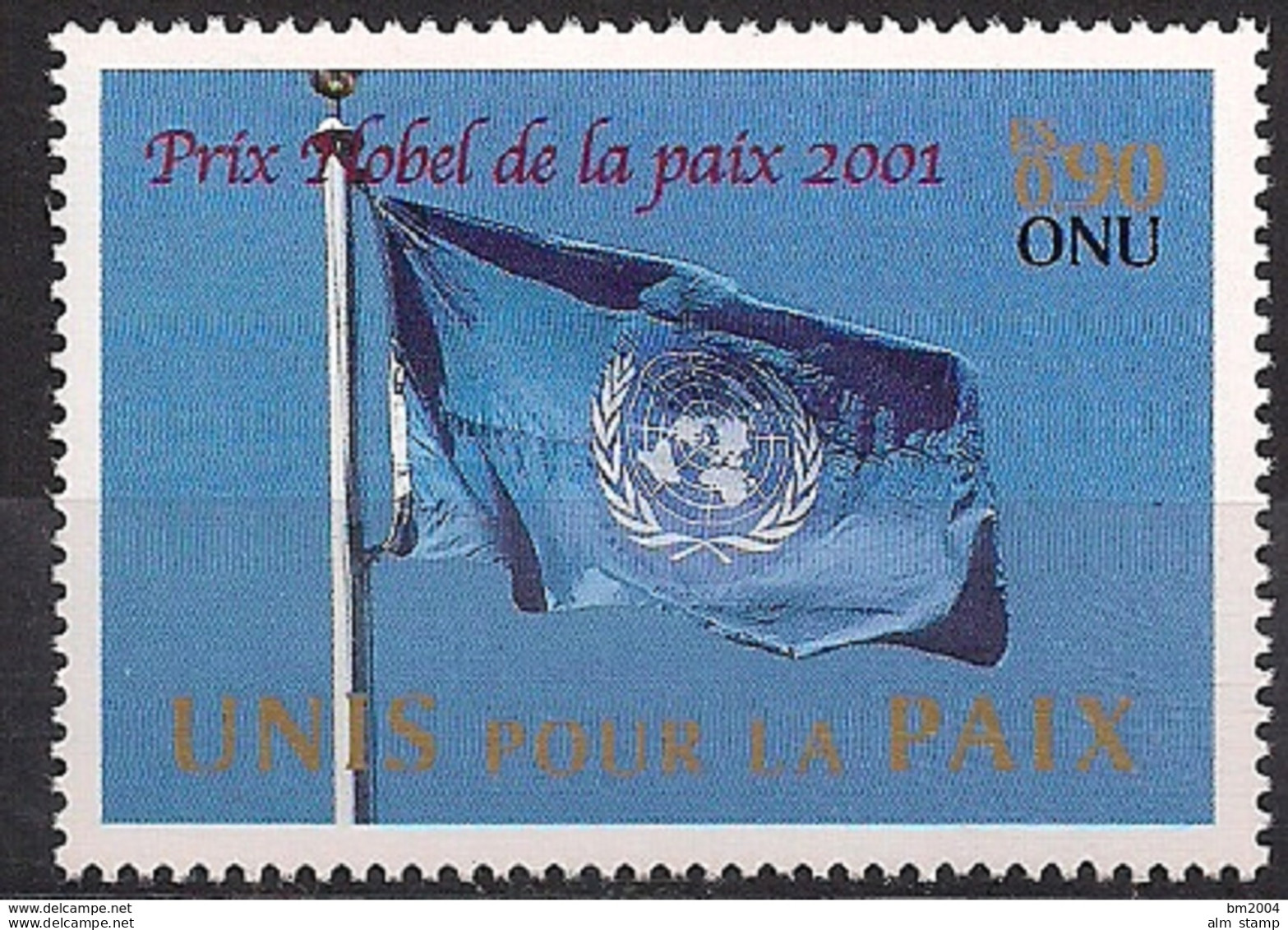 2001 UNO  Genf   Mi. 432 **MNH  Verleihung Des Friedensnobelpreises 2001 An Die Vereinten Nationen - Ungebraucht