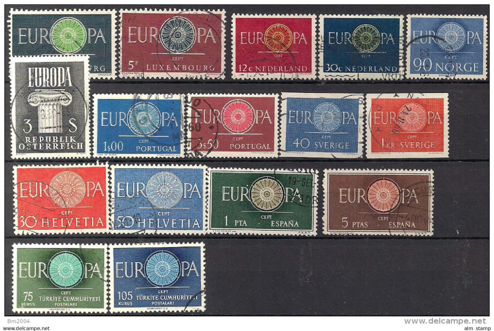 1960 Koml. Europa CEPT Jahrgang  Gestempelt - 1960