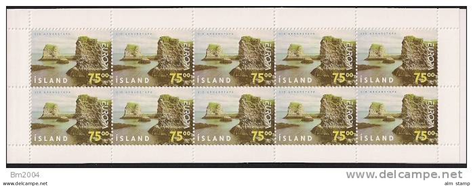 1999 Island Mi.  913-4 **MNH Booklet  Europa: Natur- Und Nationalparks. - Booklets